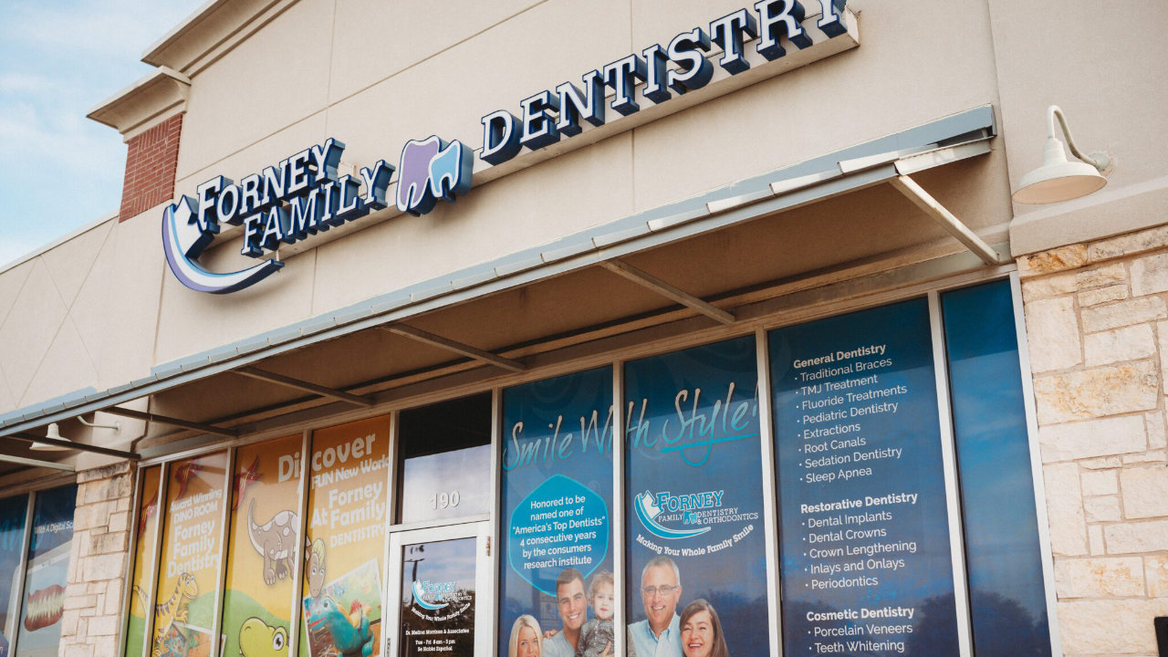 Forney Family Dentistry office building in TX